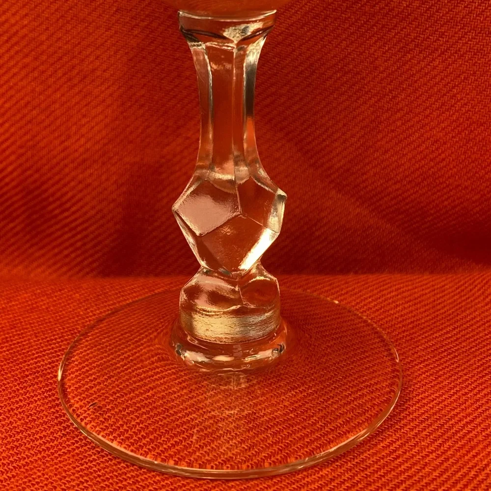 Vintage 1960’s Set of 6 Wine Glasses with Real SILVER Rim